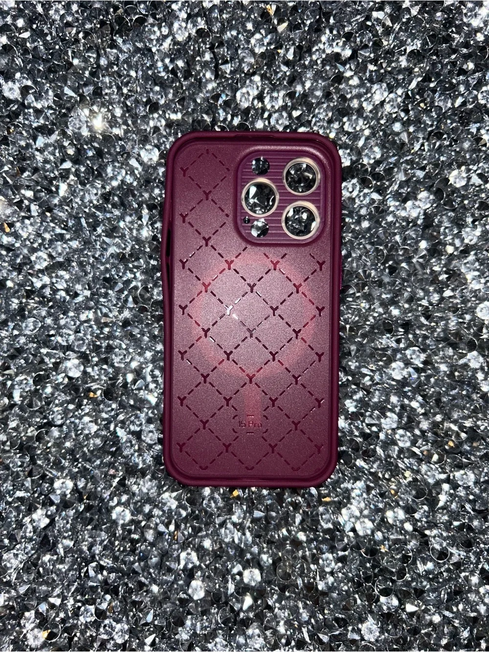 iPhone 15 pro Magenta Wireless Charging Compatible Phone Case